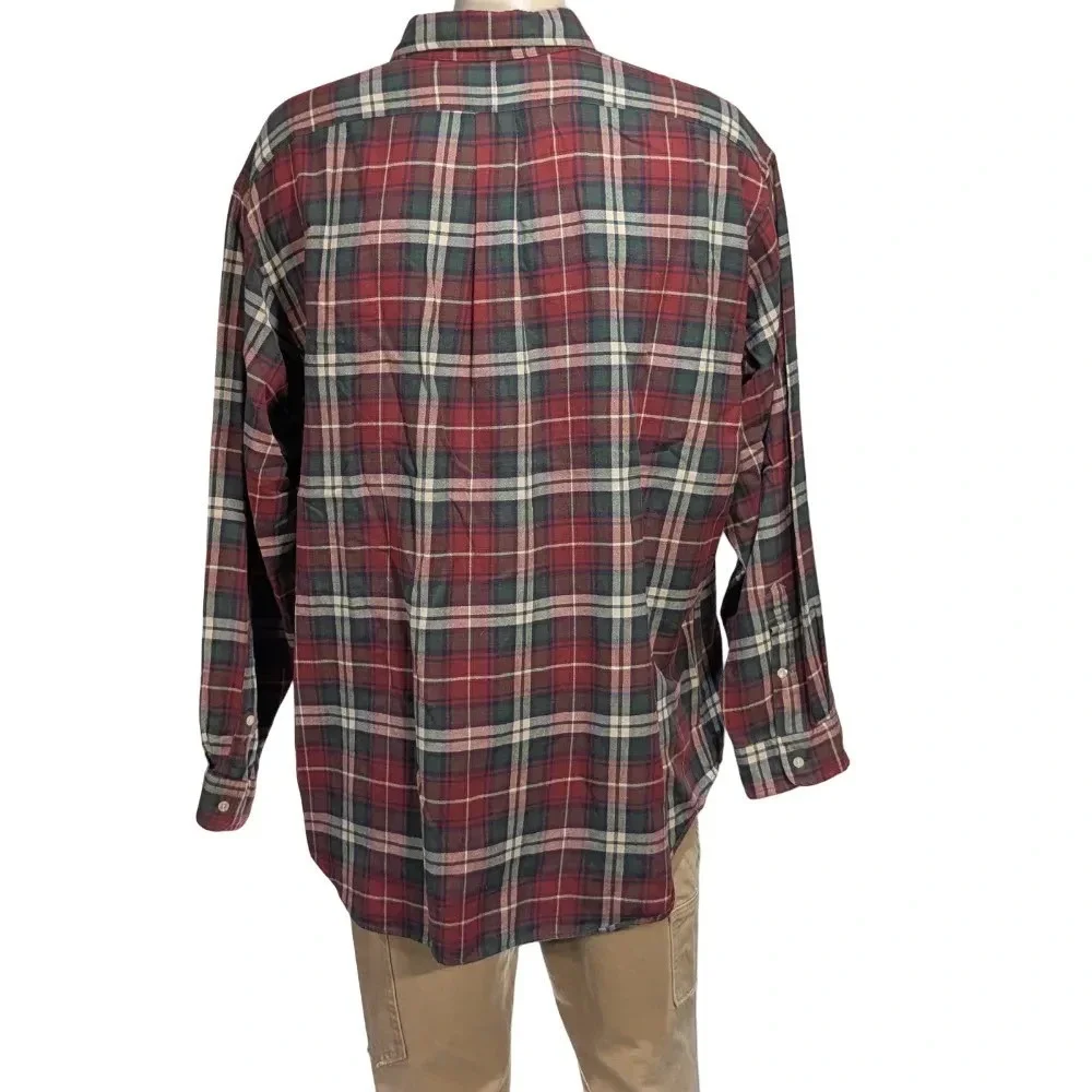 VTG Polo Ralph Lauren Blake Flannel Plaid Cotton Button Down Shirt Sz 2XL EUC